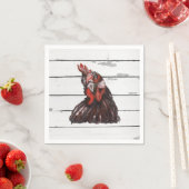 Red Rooster Barnyard Party Farmhouse Style スタンダードカクテルナプキン (インサイチュ)