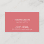 Red Rooster Farmhouse Bistro Logo Professional 名刺 (裏面)