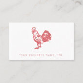 Red Rooster Farmhouse Bistro Logo Professional 名刺 (正面)
