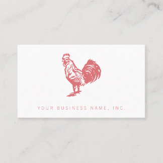Red Rooster Farmhouse Bistro Logo Professional 名刺