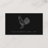 Red Rooster Farmhouse Bistro Logo Professional 名刺 (正面)