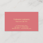 Red Rooster Farmhouse Bistro Logo Professional 名刺 (裏面)