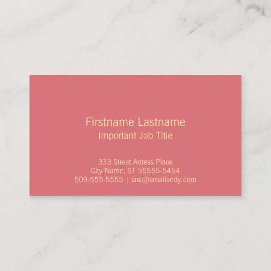 Red Rooster Farmhouse Bistro Logo Professional 名刺 (裏面)