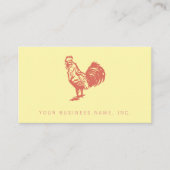 Red Rooster Farmhouse Bistro Logo Professional 名刺 (正面)