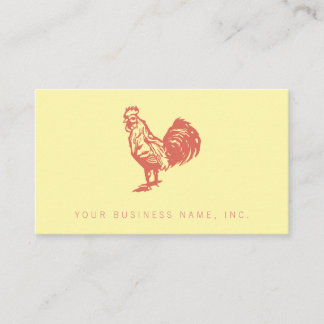 Red Rooster Farmhouse Bistro Logo Professional 名刺