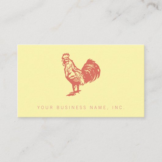 Red Rooster Farmhouse Bistro Logo Professional 名刺 (正面)