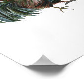 Red Rooster Painting Farmhouse Decor Art Print ポスター (角)