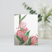 Red Rosas Asymmetric ポストカード (スタンド正面)