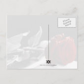 Red Roseエレガント日付を保存 案内ポストカード (裏面)