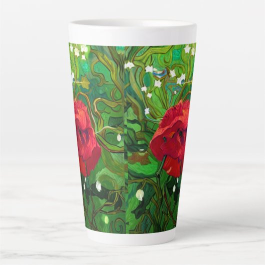 RED ROSE カフェラテマグ (正面)