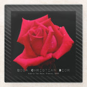 Red Rose ガラスコースター (正面)