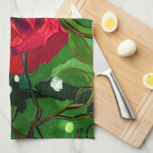 RED ROSE  キッチンタオル (四つ折り)