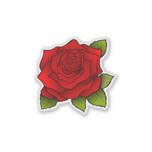 Red Rose シール (正面)