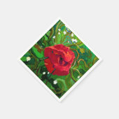 RED ROSE  スタンダードカクテルナプキン (角)