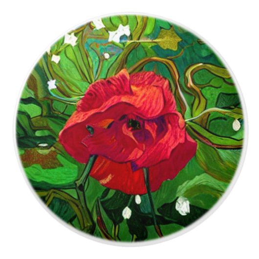 RED ROSE  セラミックノブ (正面)