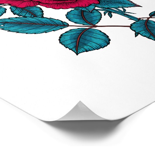 Red rose ポスター (角)