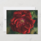 Red Rose Art Flower Floral Note Card Set ノートカード (正面)