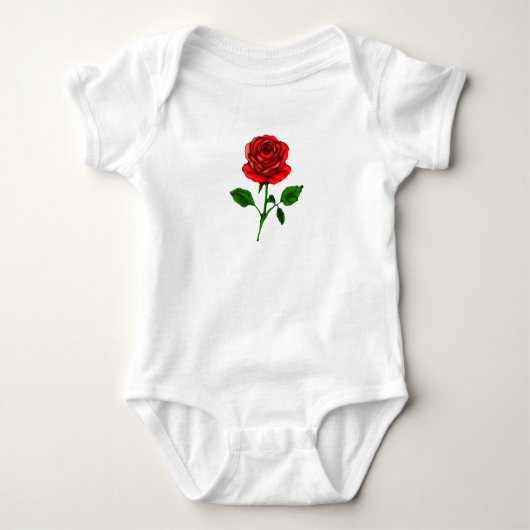 Red Rose Baby Bodysuit ベビーボディスーツ (正面)