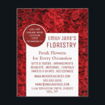 Red Rose Background, Floristry Advertising チラシ<br><div class="desc">Red Rose Background,  Floristry Advertising Flyer by The Business Card Store.</div>