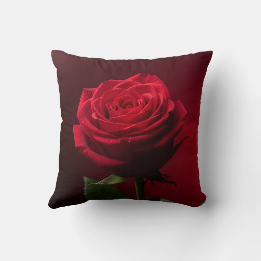 red rose background romantic design luxury クッション (裏面)