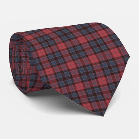Red Rose Blue Black Plaid Tartan Neck Tie ネクタイ (ロール)