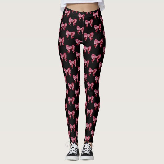 Red Rose Bows Leggings レギンス (正面)