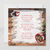 Red Rose, Chocolates and Coffee | Valentine's Day シーズンカード (裏面)