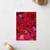 Red Rose Collage ノートカード (正面/裏面インサイチュ)