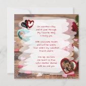 Red Rose, Donut and Coffee | Valentine's Day シーズンカード (裏面)