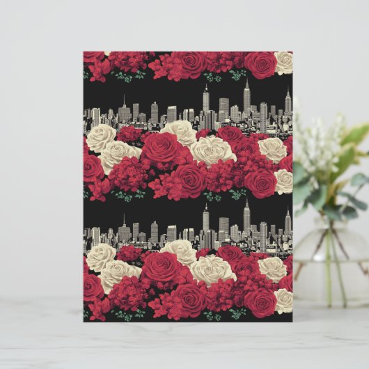 Red Rose Floral Scrapbook Paper (スタンド正面)