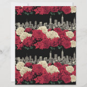 Red Rose Floral Scrapbook Paper (正面)