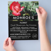 Red Rose, Florist, Floristry Advertising チラシ (手)
