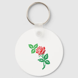 Red Rose Flower Design – Classic Floral Beauty キーホルダー