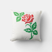 Red Rose Flower Design – Classic Floral Beauty クッション (正面)