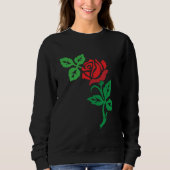Red Rose Flower Design – Classic Floral Beauty スウェットシャツ (正面)