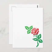 Red Rose Flower Design – Classic Floral Beauty ポストカード (正面/裏面)