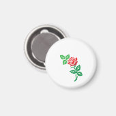 Red Rose Flower Design – Classic Floral Beauty マグネット (正面/裏面)