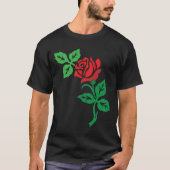 Red Rose Flower Design – Classic Floral Beauty Tシャツ (正面)