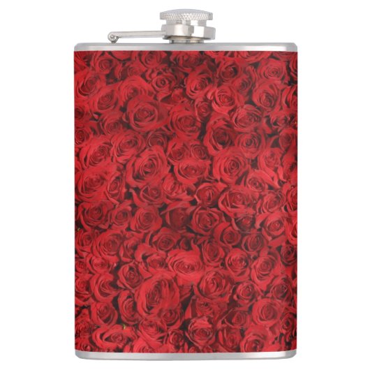 Red Rose Flowers フラスク (正面)