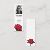 Red Rose Funeral Mini Bookmark Card スキニー名刺 (正面/裏面)