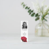 Red Rose Funeral Mini Bookmark Card スキニー名刺 (スタンド正面)