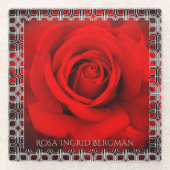 Red Rose [Glass Coaster] ガラスコースター (正面)