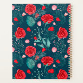 Red Rose & Green Leaves Personalized プランナー手帳 (裏面)