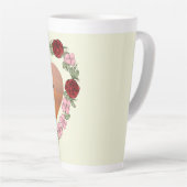 Red Rose Heart Couple Silhouette Large Latte Mug  カフェラテマグ (右アングル)
