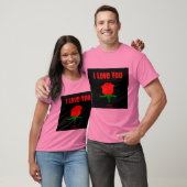 Red Rose I Love You Men's Pink Tシャツ (ユニセックス)