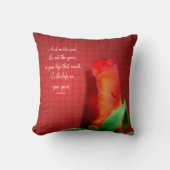 Red Rose Life Attitude Quote Inspirational  クッション (正面)