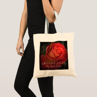 Red Rose Macro Analog Soul Aesthetic Tote Bag トートバッグ