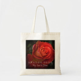 Red Rose Macro Analog Soul Aesthetic Tote Bag トートバッグ