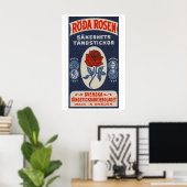 Red Rose - Matchbox Print - Sweden Wall Art ポスター (ホームオフィス)