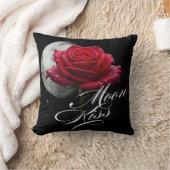 Red Rose Moon Kiss Celestial クッション (ブランケット)